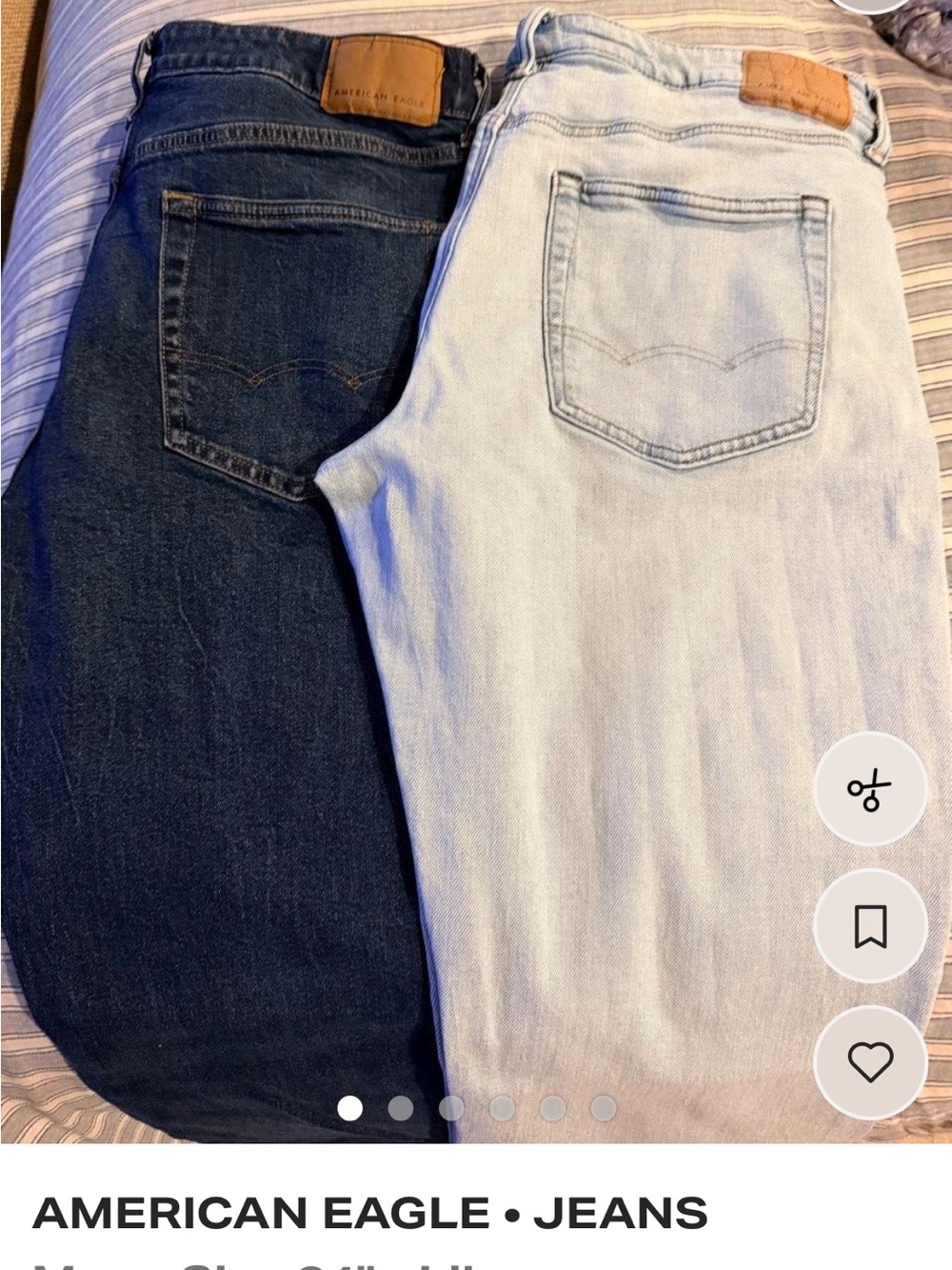 American Eagle Outfitters High-Rise Jeans Duo — Dark Indigo & Light Wash